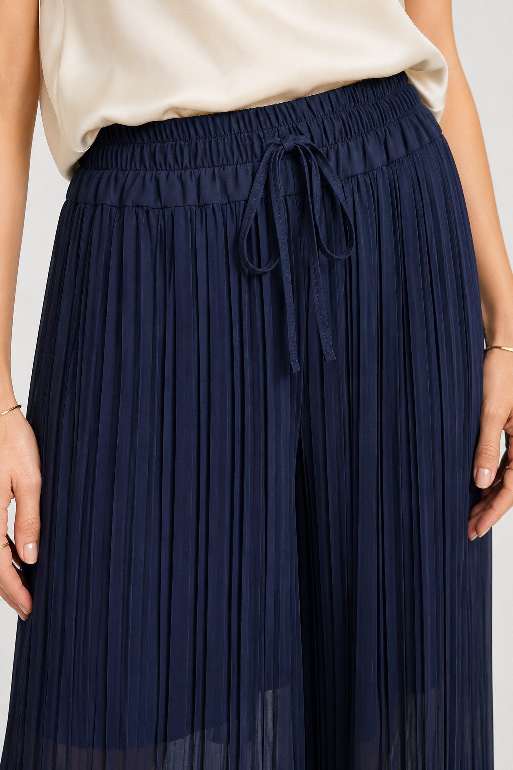 ITALY VIBES Palazzohose - Plisseehose - weite elegante Sommerhose - Damen Culotte ONE SIZE - passend für Größen S bis L