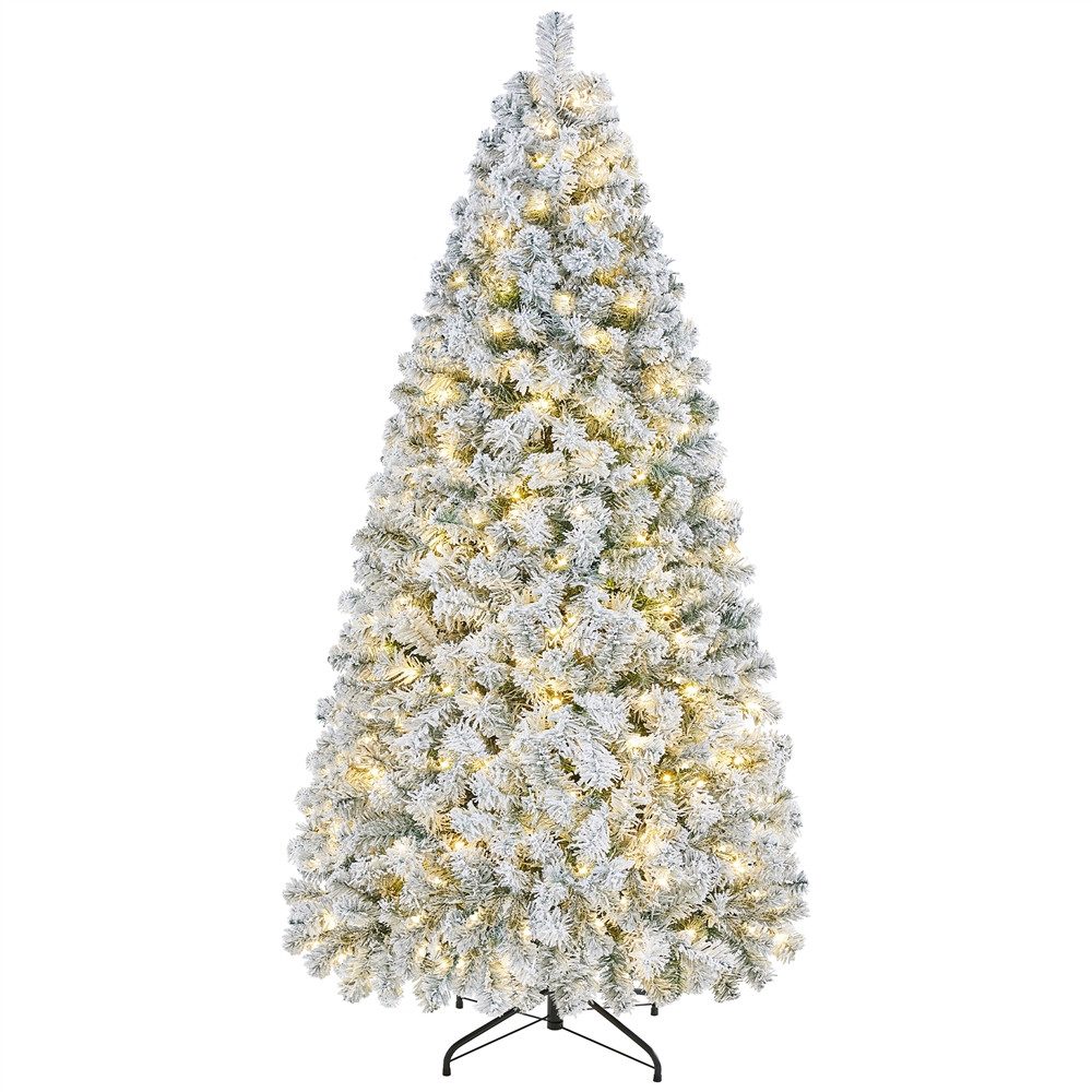 Yaheetech Künstlicher Weihnachtsbaum 183/213 cm H mit LED-Beleuchtung, Tann günstig online kaufen