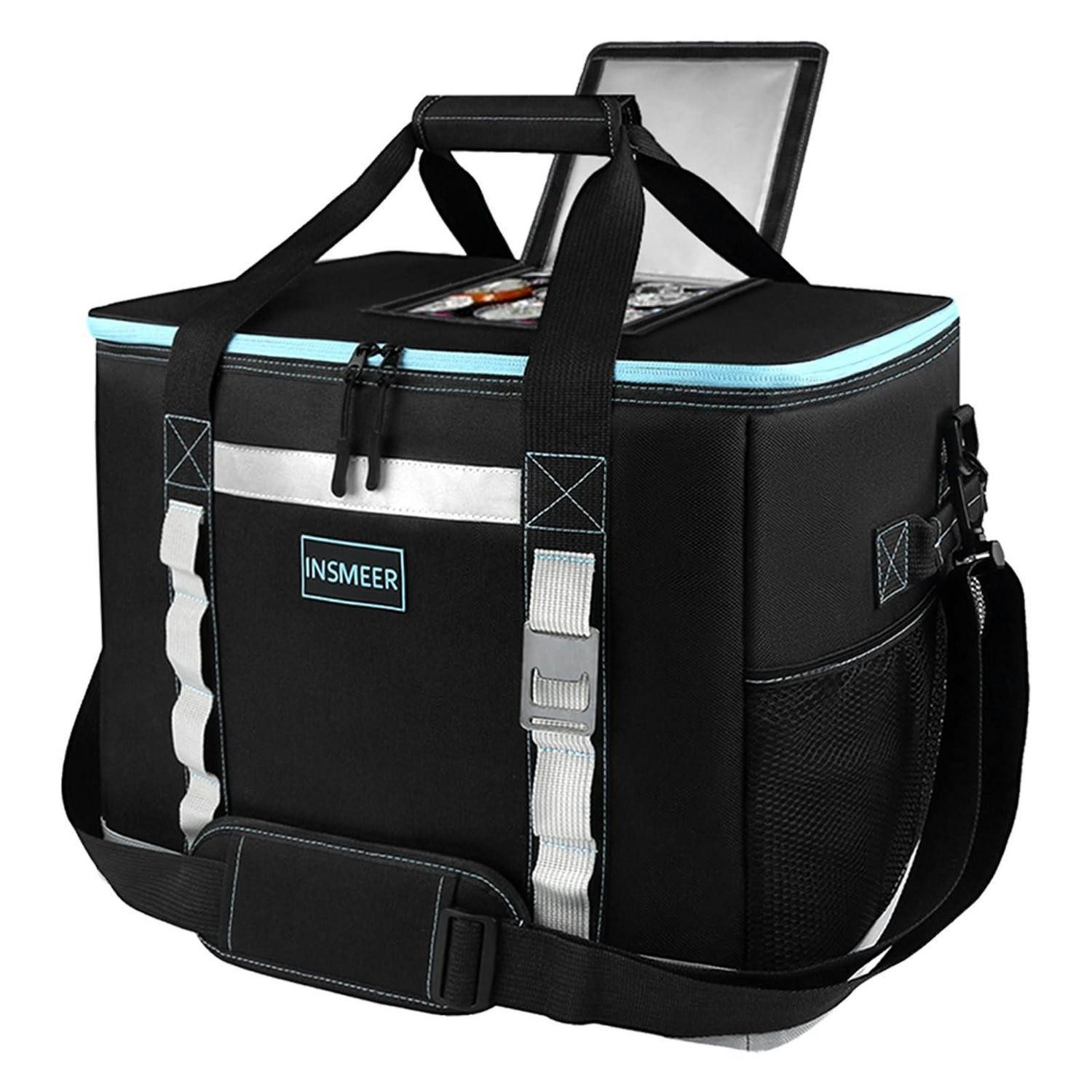 Kühltasche Kühltasche 48L faltbar wasserdicht Isoliertasche Camping Scharz
