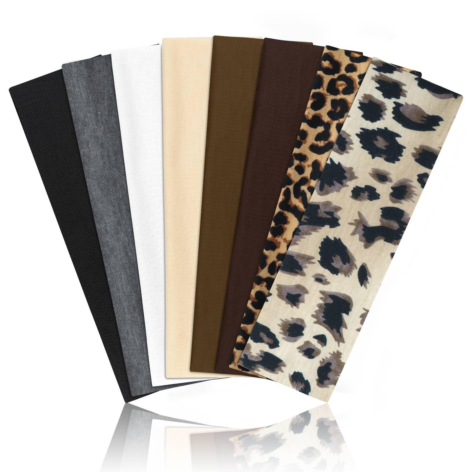 FOUORTUNATE-BEE Stirnband Sport Stirnband Set 8er Unisex rutschfest elastisch Fitness Yoga 8er Stirnband Set Damen Herren elastisch rutschfest Sport Fitness