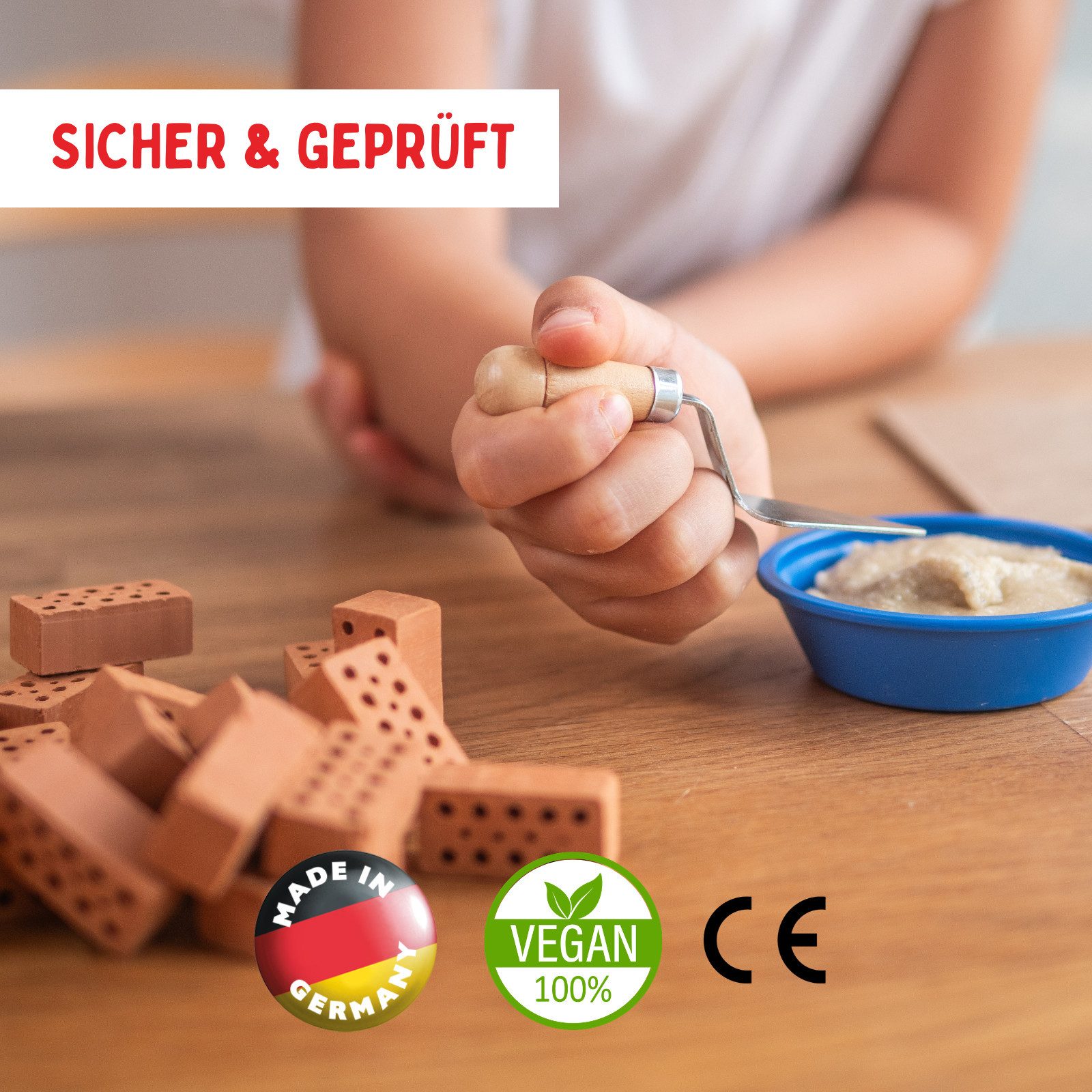 teifoc Hühnerstall Steinbaukasten, (Montessori Spielzeug, 35 St., Bauset), Kreativ Bausatz, Made in Germany
