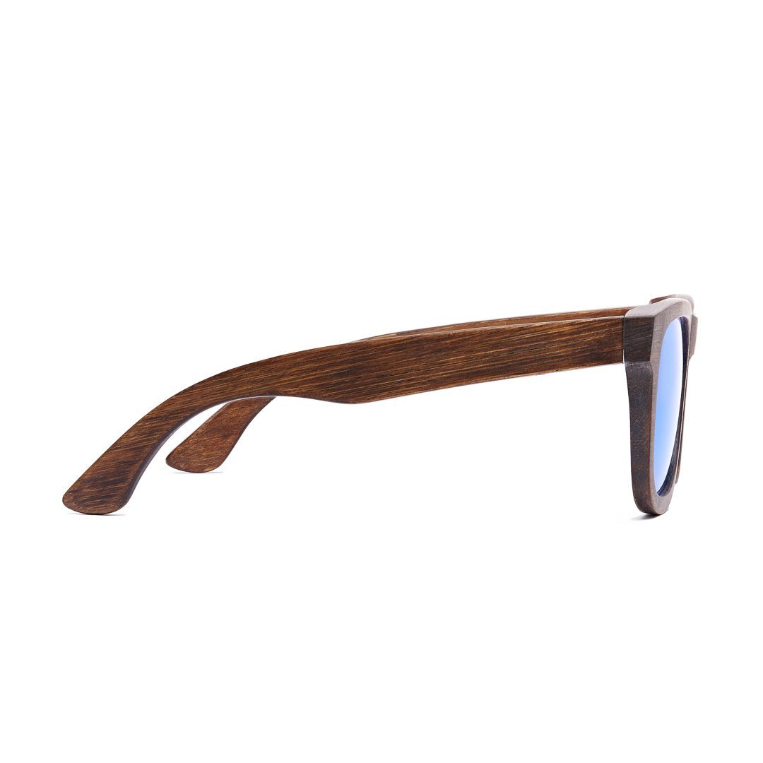 Bonizetti Sonnenbrille Herren Sonnenbrille Bambus (143 mm, braun, blau, 1-St) Männer Sunglasses, Sommer Accessoires, Naturmaterialien