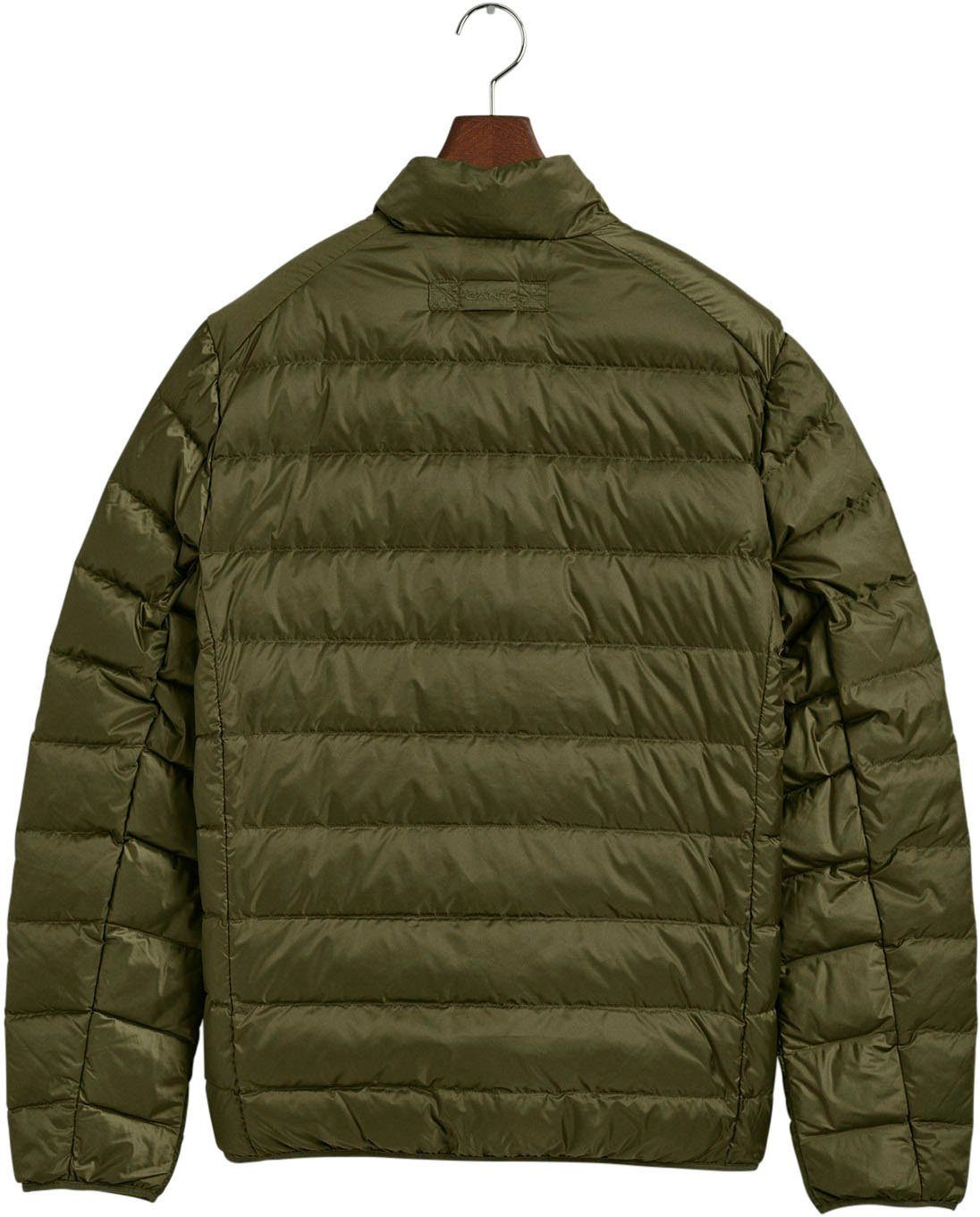 LIGHT Daunenjacke klasissches Premium Gant Qualität, Design sehr Steppjacke, leichte DOWN Daunen RACING JACKET GREEN