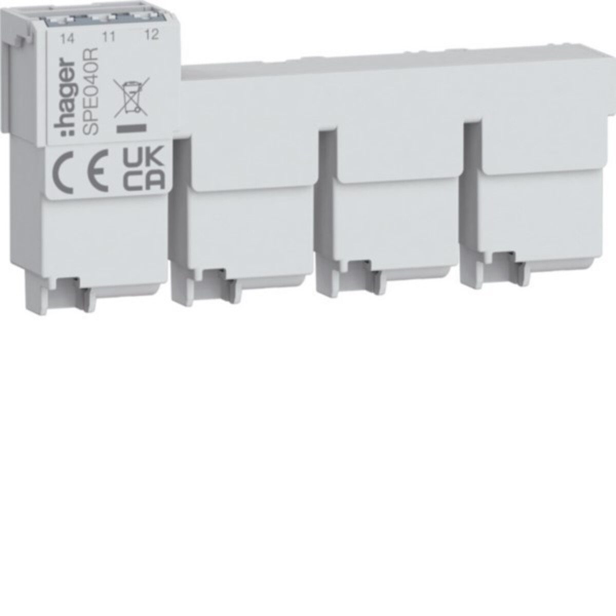 Hager Hager Fernmeldekontakt SPE040R Netzwerk-Patch-Panel
