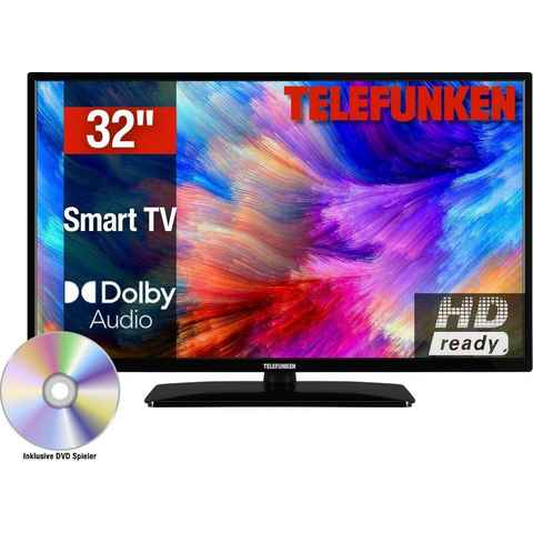 Telefunken D32H550M4CWDI LED-Fernseher (80 cm/32 Zoll, HD-ready, Smart-TV, integrierter DVD-Player)