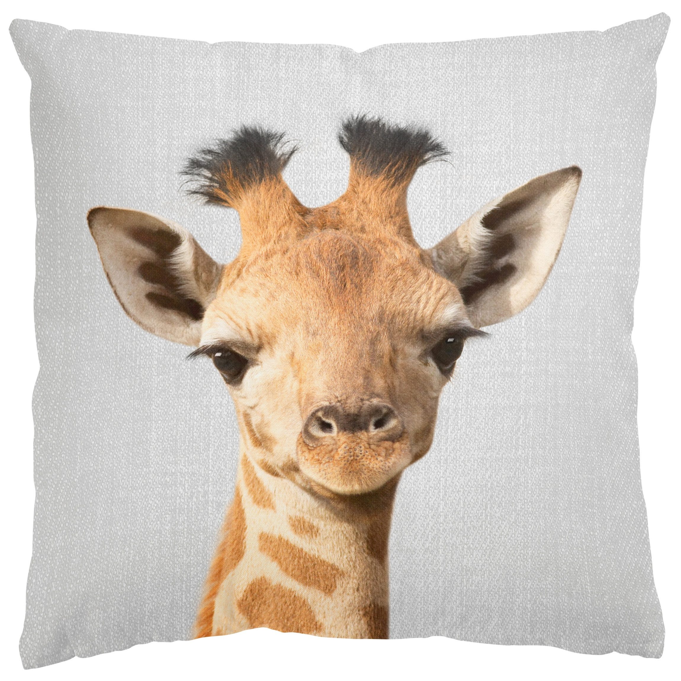 Bilderdepot24 Dekokissen drinnen / draußen Kissenhülle schwarz weiss Tiere Motiv, Bezug mit / ohne Füllung Zierkissen Outdoor Sofa Bett