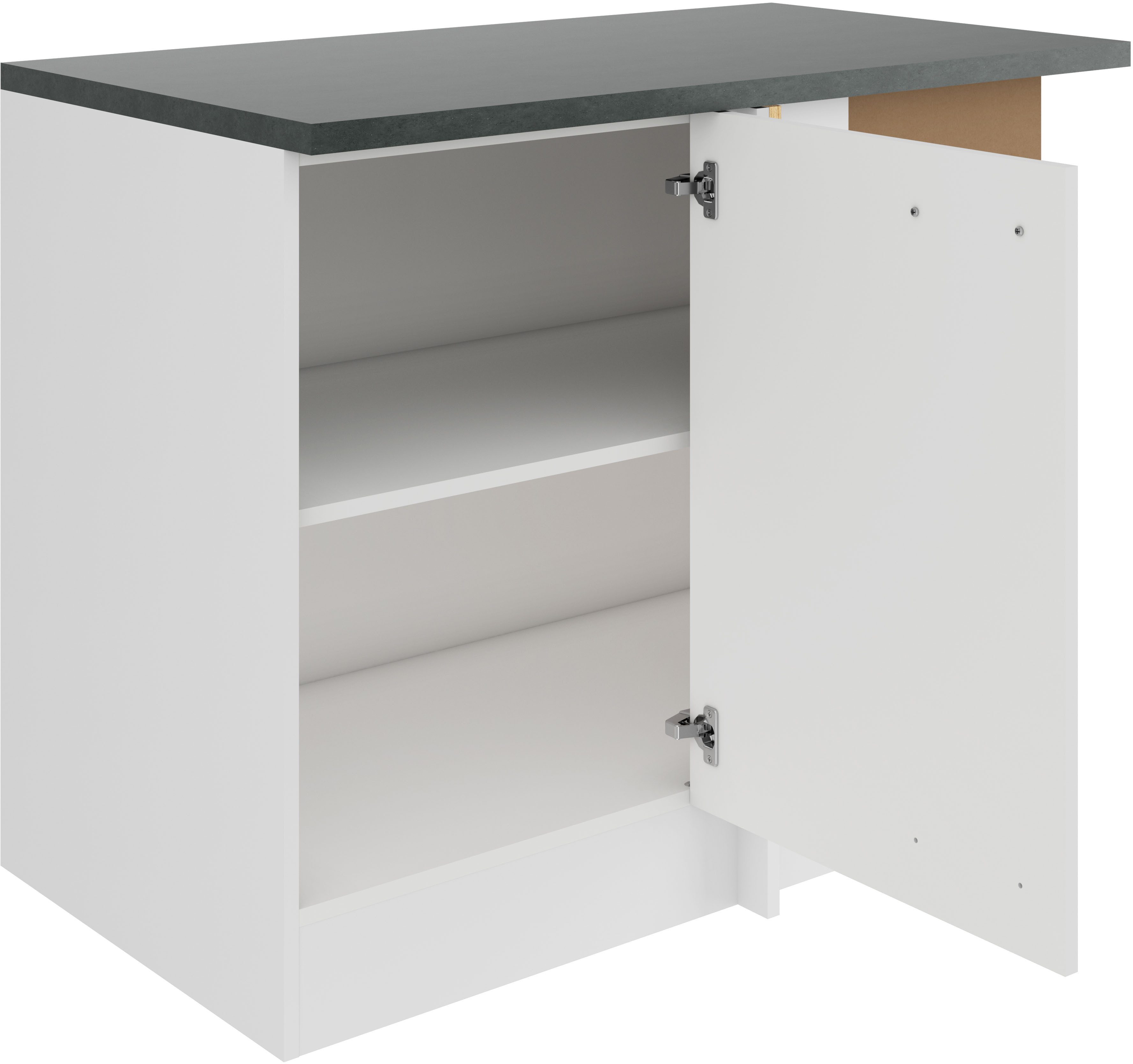OPTIFIT Eckunterschrank Palma Breite 100 cm, Türanschlag wechselbar