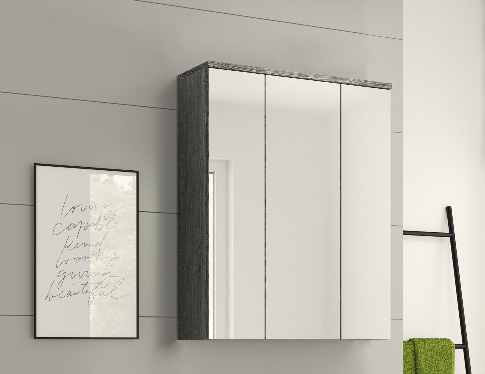 welltime Badezimmerspiegelschrank LUCCA, TOPSELLER!, Breite 60cm, 3 Spiegel günstig online kaufen