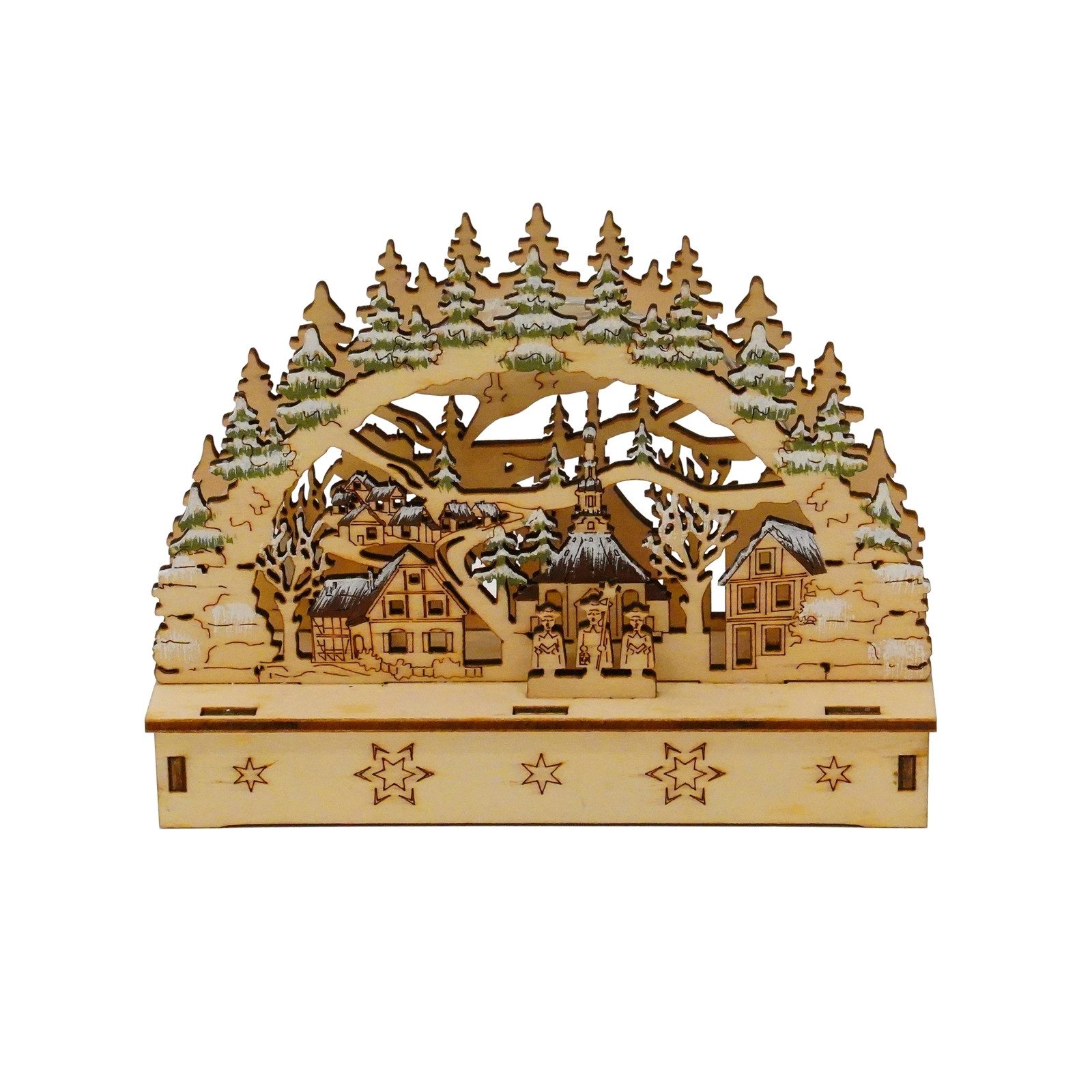 HTI-Living Schwibbogen LED Schwibbogen Dorf im Tannenwald (1-tlg), Lichterb günstig online kaufen