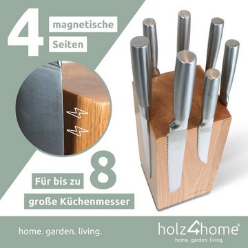 holz4home Wand-Magnet Messerhalter La Madera Messerleiste magnetisch Eiche