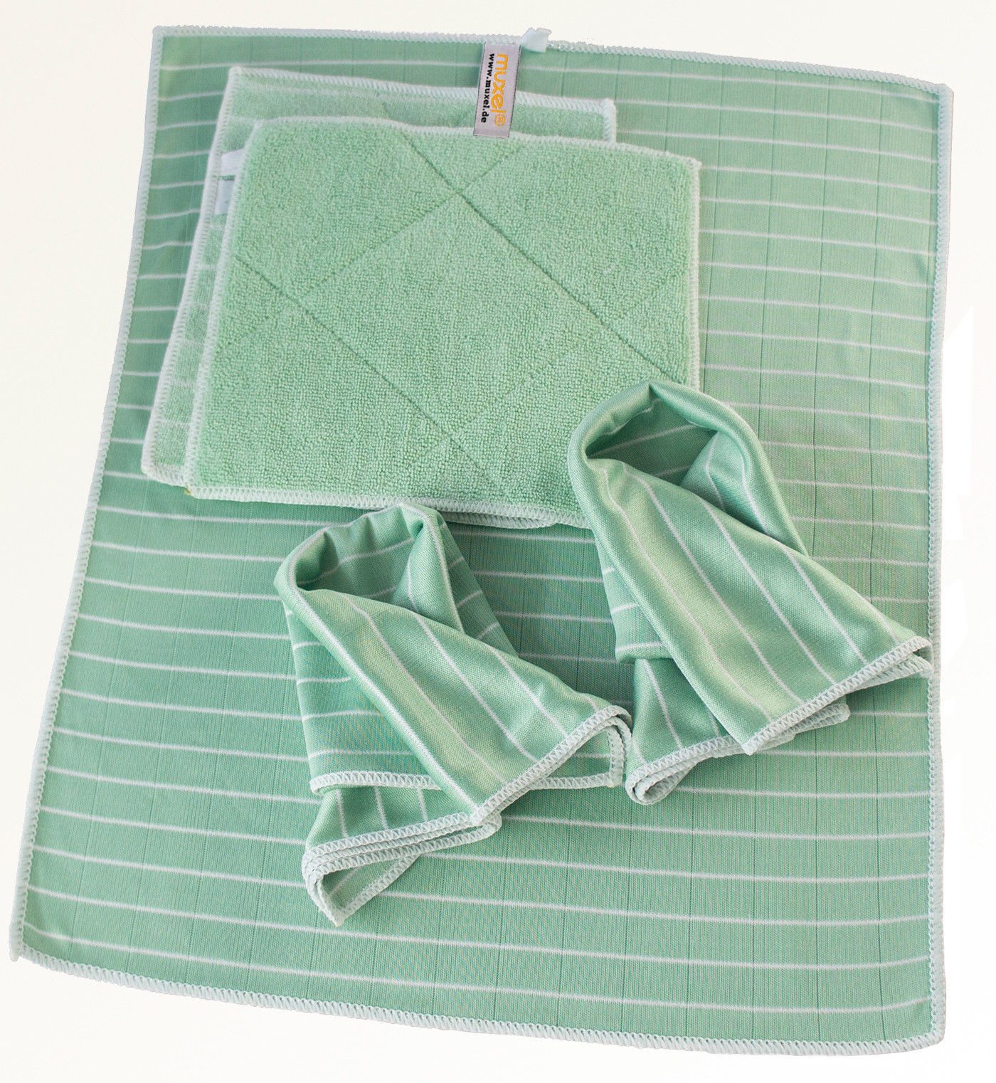 Muxel Bambus-Reinigungstuch-Set Putzlappen Küchen Reinigungstuch für Streife Reinigungstuch (66% Polyester / 18% Viskose aus Bambus/ 16% Polyamid, 40) – Bild 2 von 2