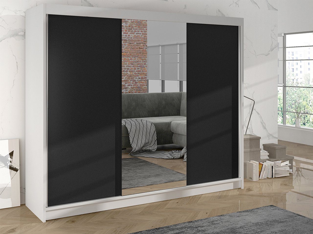 MIRJAN24 Kleiderschrank Derby I Schwebetürenschrank mit günstig online kaufen