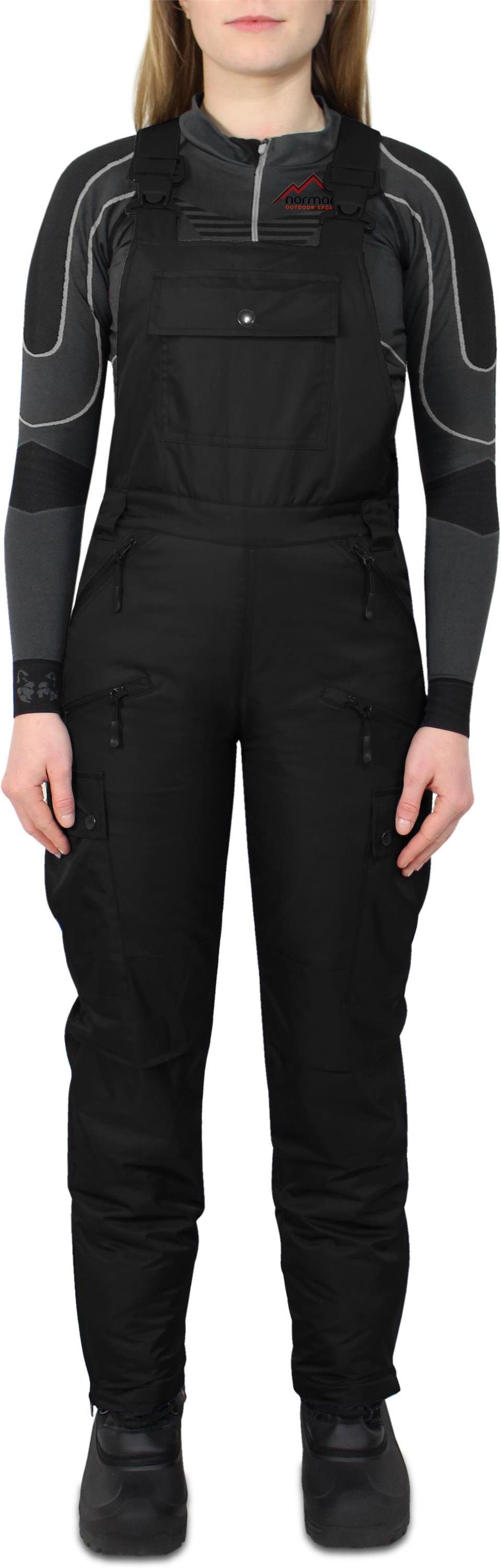 normani Thermohose Damen Thermo-Latzhose Foraker Wasserdichte Winterhose gefüttert mit Брюкиträgern Outdoorhose