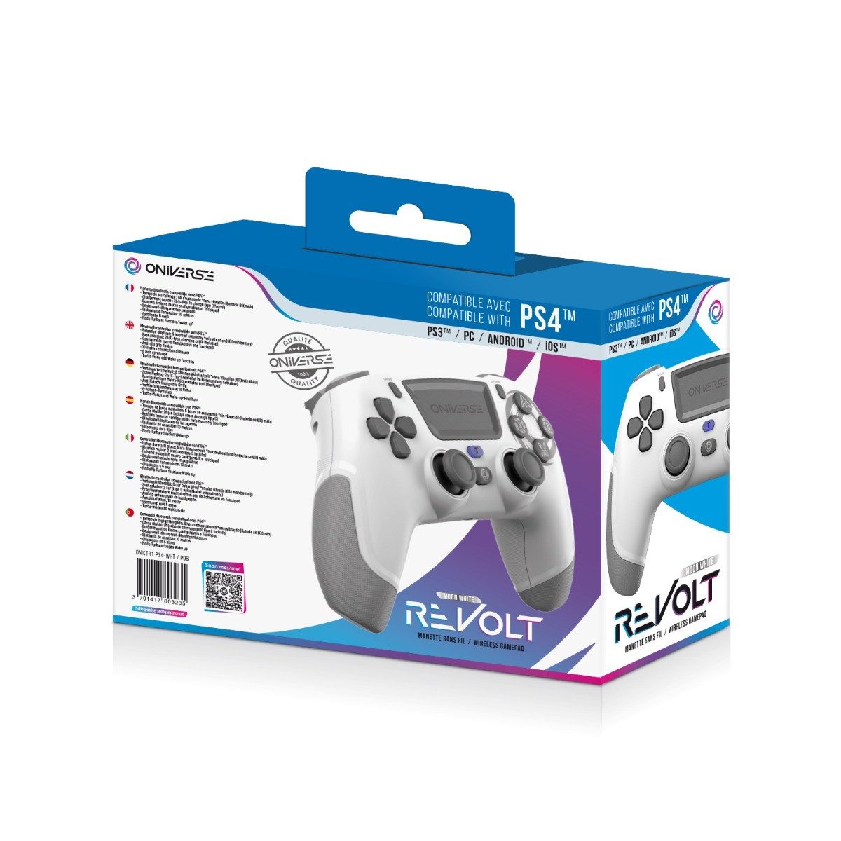 Oniverse Revolt Controller (für PS4/PC/Mobile, Turbo-Modus, weiß)