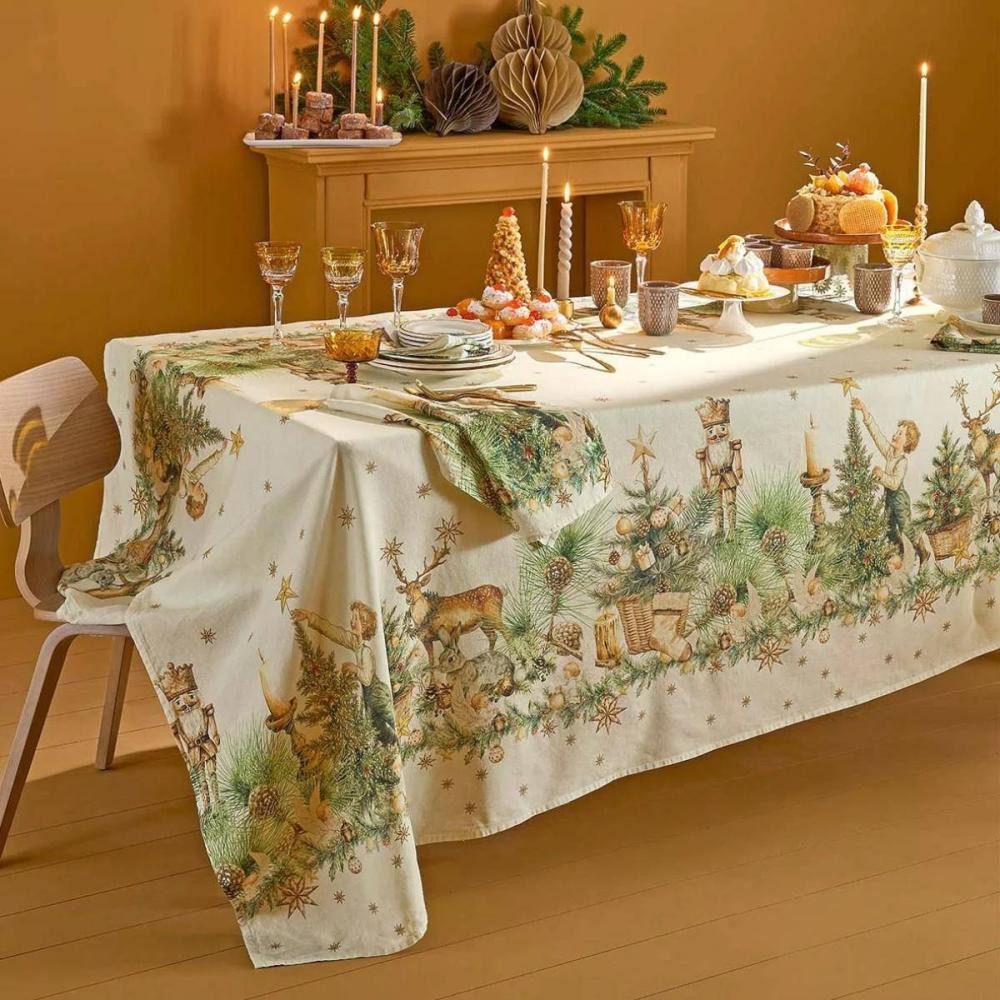 Garnier Thiebaut Tischdecke Noel vintage Dore 155 x 305 cm günstig online kaufen