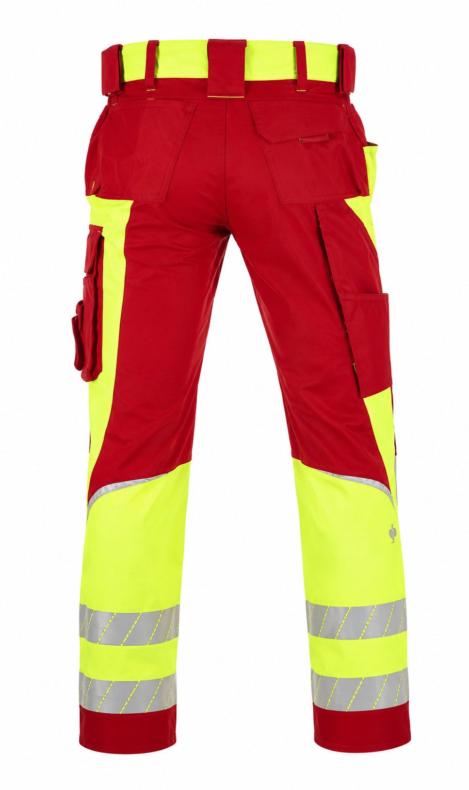 Engelbert Strauss Arbeitsbundhose Warnschutz-Bundhose e.s.motion 24/7 Herren rot/warngelb hochwertige Reflexstreifen