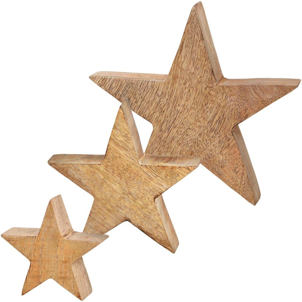 matches21 HOME & HOBBY Dekofigur Dekofigur Stern Mangoholz Holzstern Figur günstig online kaufen