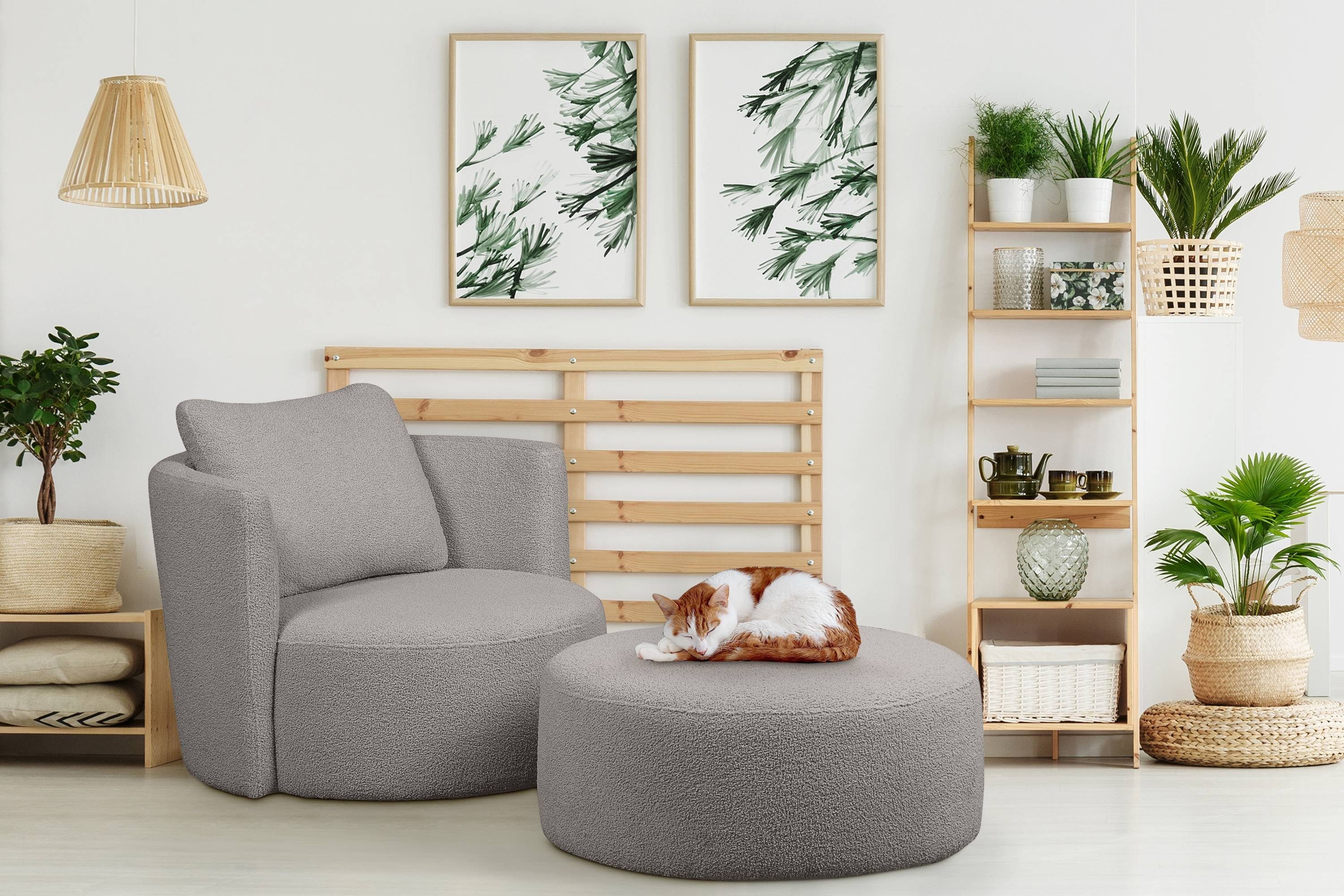 KONSIMO® Drehsessel Loungesessel RAGGI, mit 360° günstig online kaufen