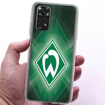 DeinDesign Handyhülle SV Werder Bremen Offizielles Lizenzprodukt Wappen Werder Bremen Laser, Xiaomi Redmi Note 11 4G Silikon Hülle Bumper Case Handy Schutzhülle