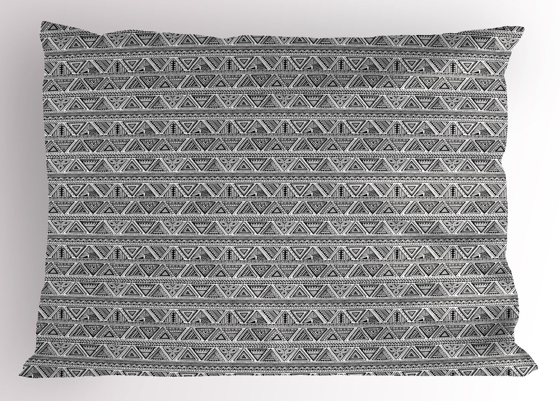 Kissenbezug, zentangle Stammes Dekorativer Standard King Size Gedruckter Stück), Kissenbezüge Abakuhaus (1 Triangles