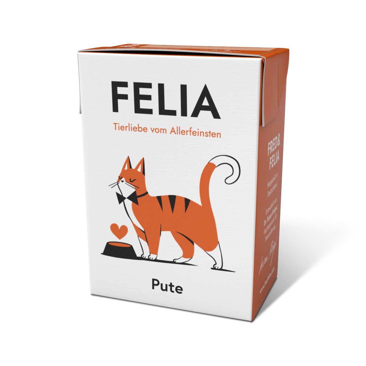 FRED & FELIA FELIA Pute (10er Pack), Nassfutter für: Katze, Hoher Fleischanteil, Monoprotein, getreidefrei
