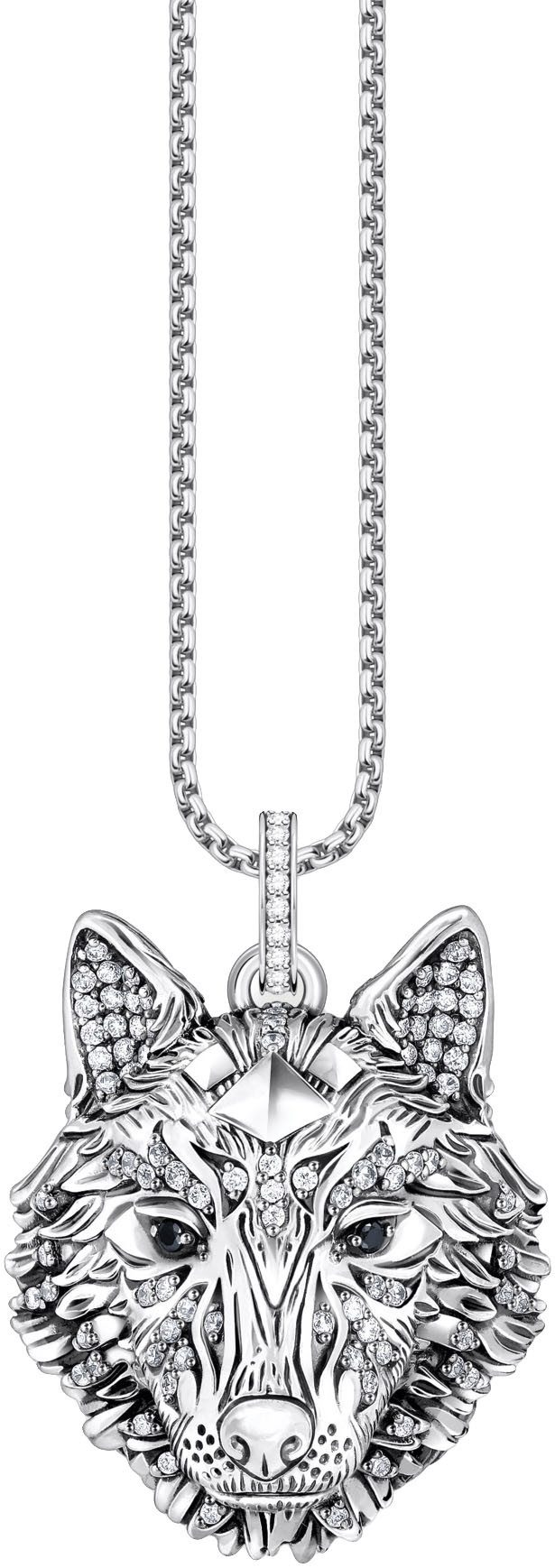 THOMAS SABO Kettenanhänger Wolfs-Gesich...