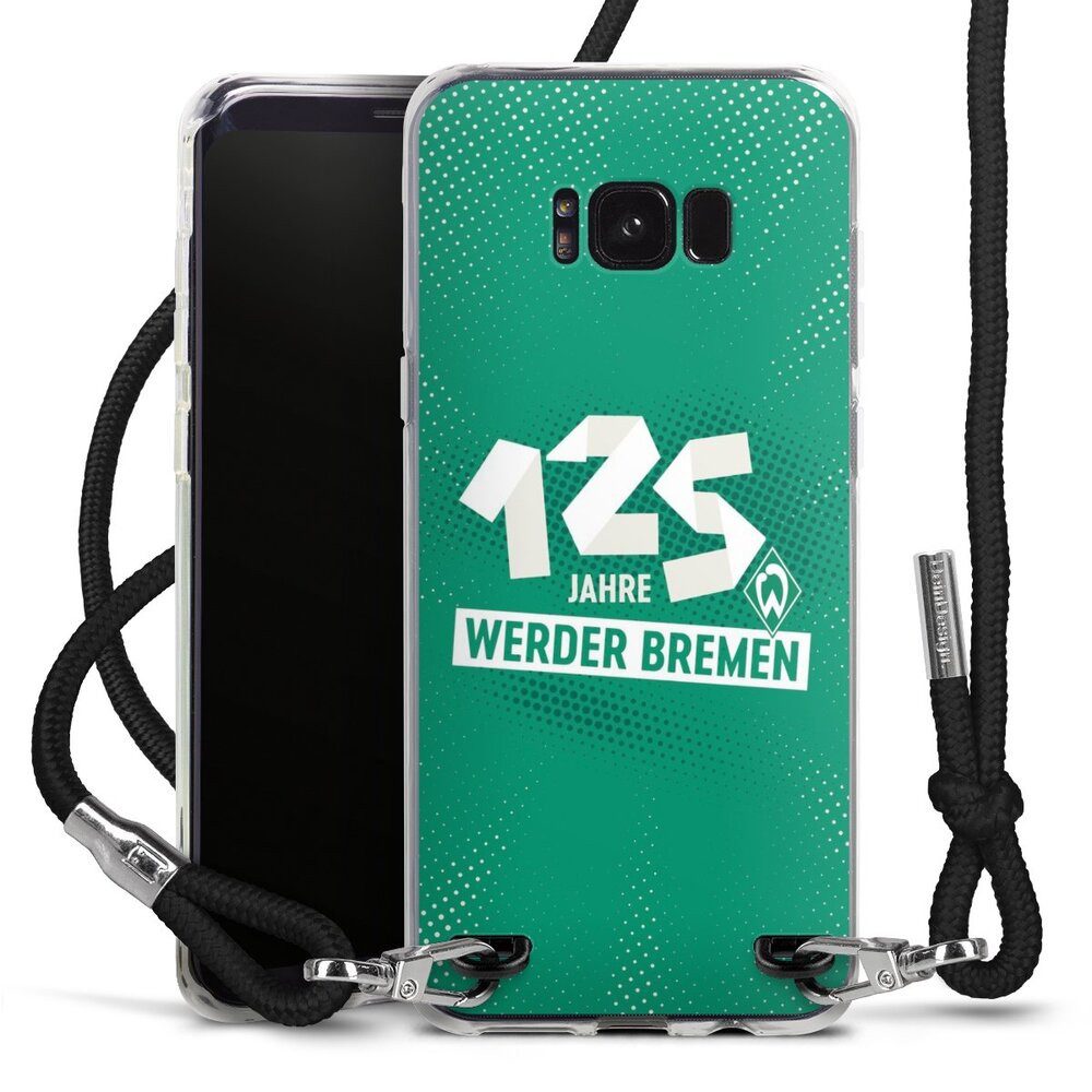 DeinDesign Handyhülle 125 Jahre Werder Bremen Offizielles Lizenzprodukt, Samsung Galaxy S8 Plus Handykette Hülle mit Band Case zum Umhängen