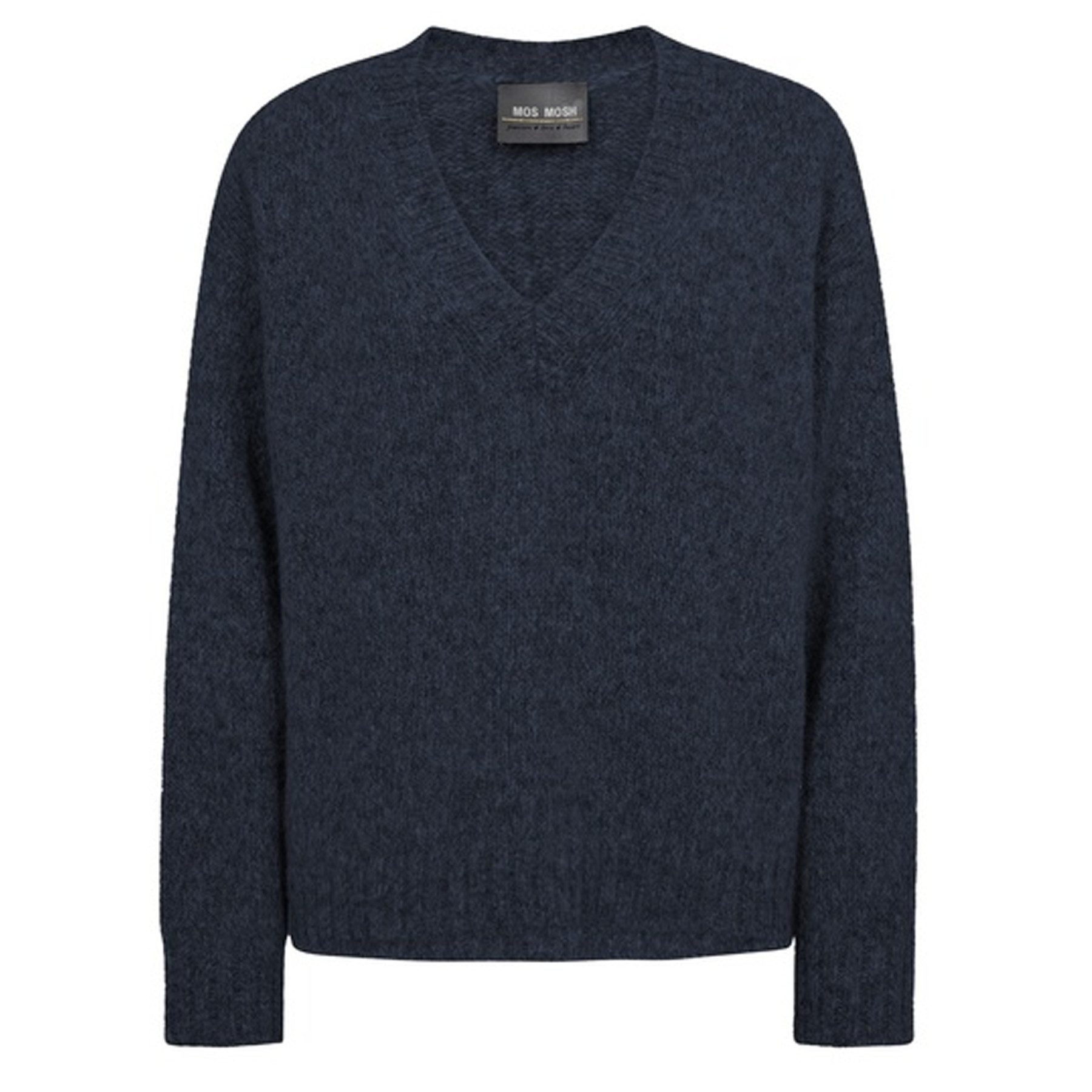 Mos Mosh Strickpullover MOS MOSH Pullover WELMA mit Alpaka - Salute Navy