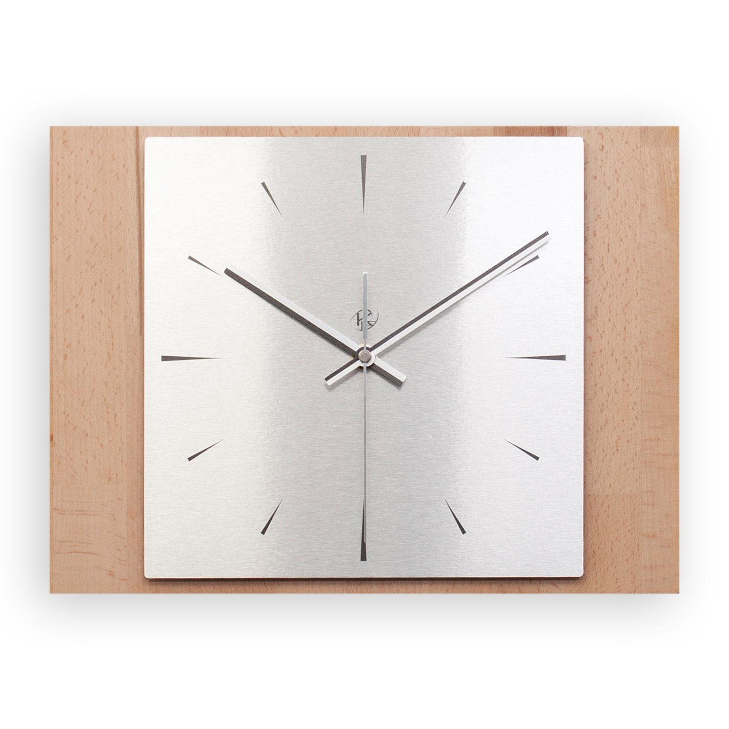 Kreative Feder Wanduhr Designer-Wanduhr Modern aus hochwertigem Massivholz (ohne Ticken; Funk- oder Quarzuhrwerk; elegant, außergewöhnlich, modern)