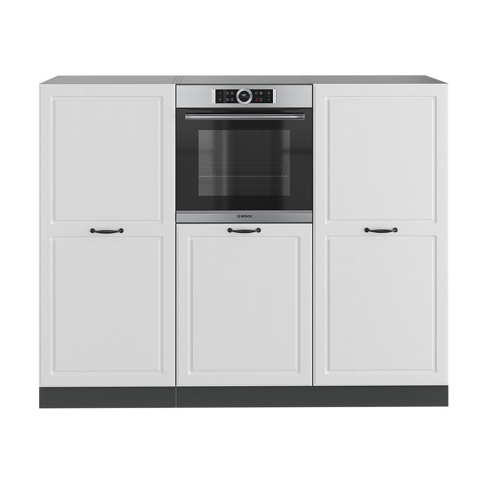 Vicco Кухниzeile R-Line, Weiß Landhaus/Anthrazit, 180 cm ohne Arbeitsplatte