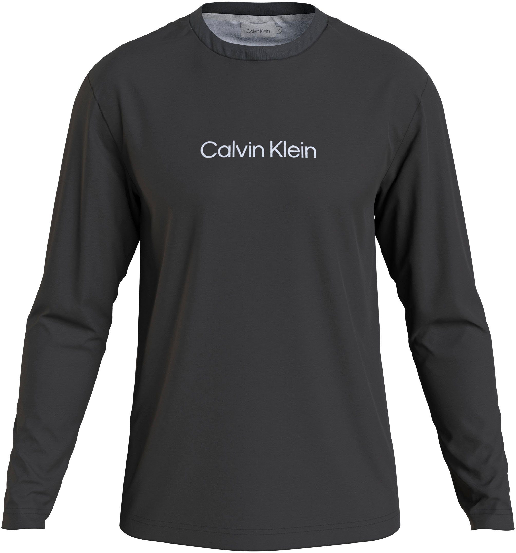 Calvin Klein Big&Tall Black LS Ck BT_HERO T-SHIRT Langarmshirt LOGO