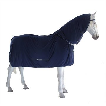 Bucas Pferde-Abschwitzdecke Bucas Power Cooler & Neck - Navy/Silver