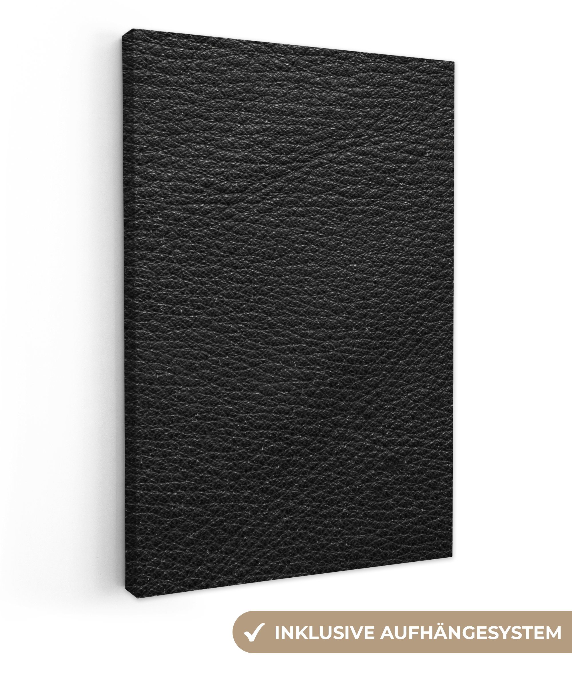 OneMillionCanvasses® Leinwandbild Leder - Lederoptik - günstig online kaufen