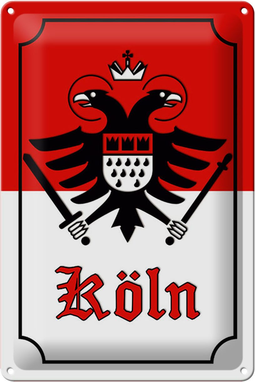 Hebold Metallschild Schild Blech 20x30cm - Made in Germany - Wappen Köln Stadtwappen Stadt