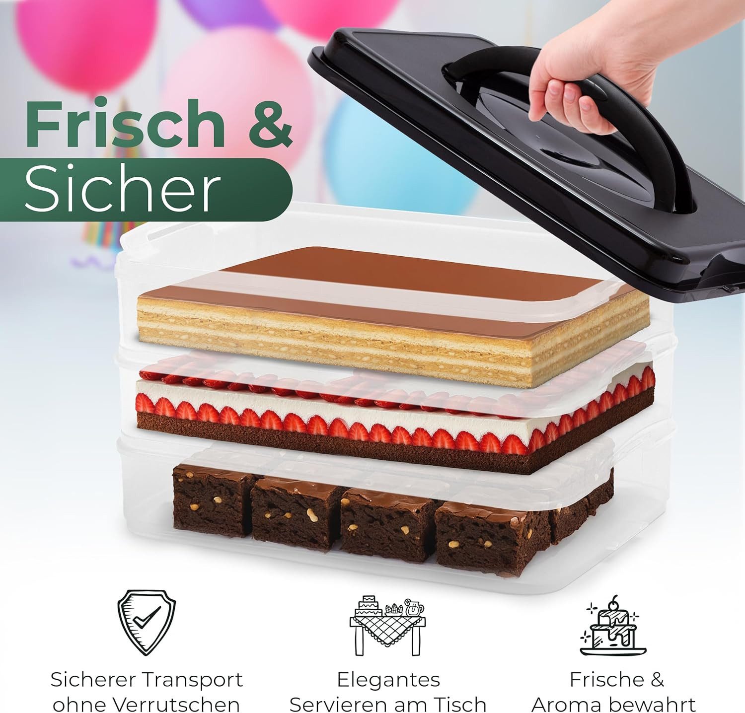 Novaliv Aufbewahrungsbox 31156-31157-31218-1x, Novaliv Kuchen-Transportbox günstig online kaufen