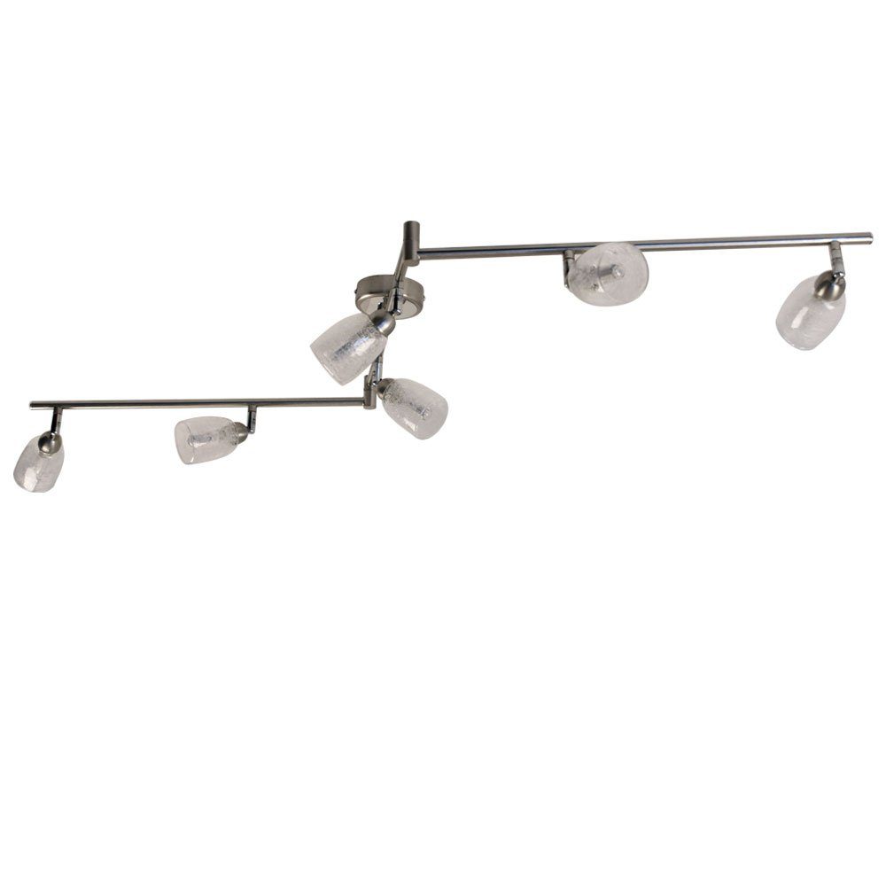GLOBO LIGHTING LED Deckenleuchte, Leuchtmittel inklusive, Warmweiß, LED Decken Leuchte Glas Прожекторы schwenkbar Lampe Beleuchtung Пятна