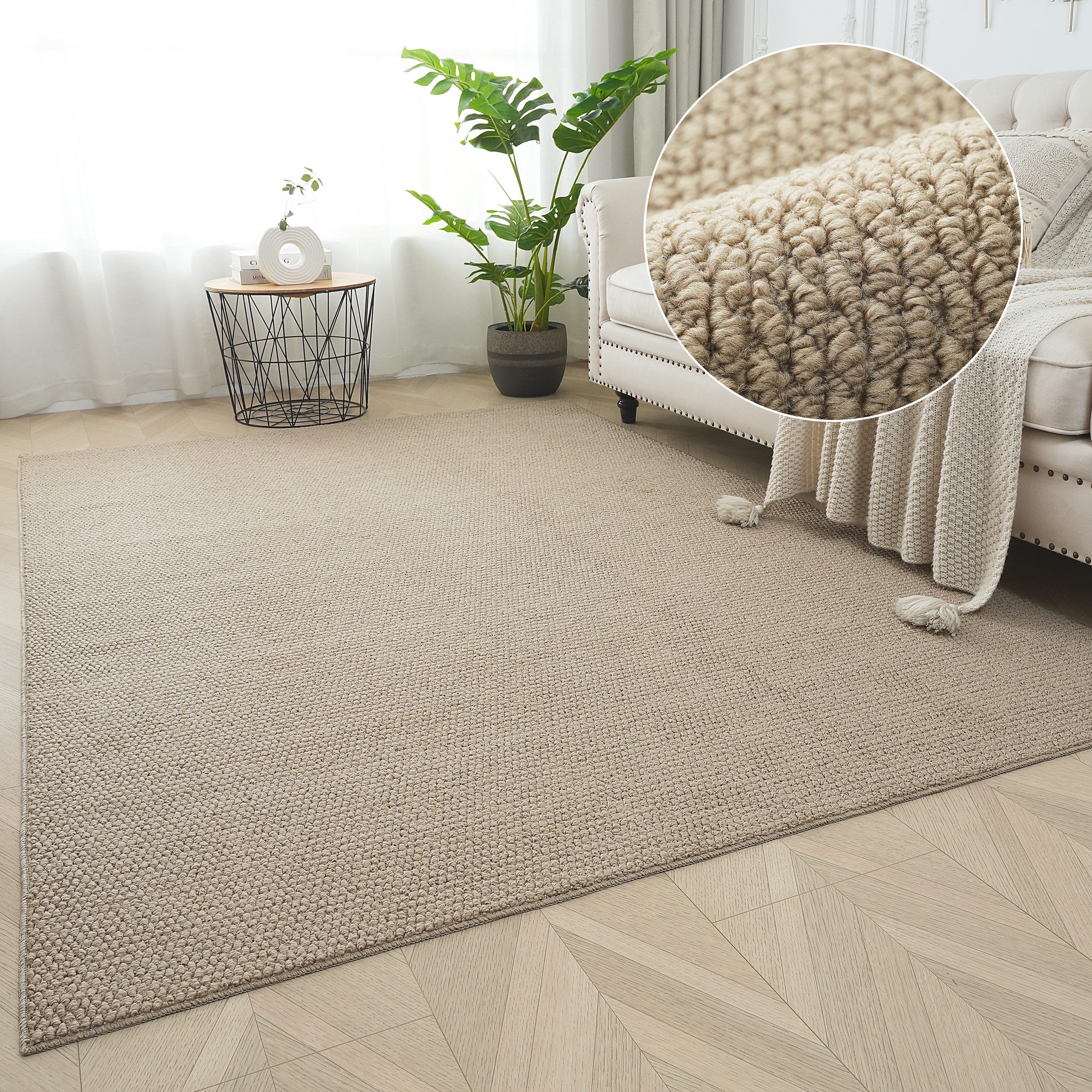 s.Oliver Teppich Lenni, rechteckig, Höhe: 10 mm, Uni-Farben, kurzflor, waschbar, Wohnzimmer, Schlafzimmer