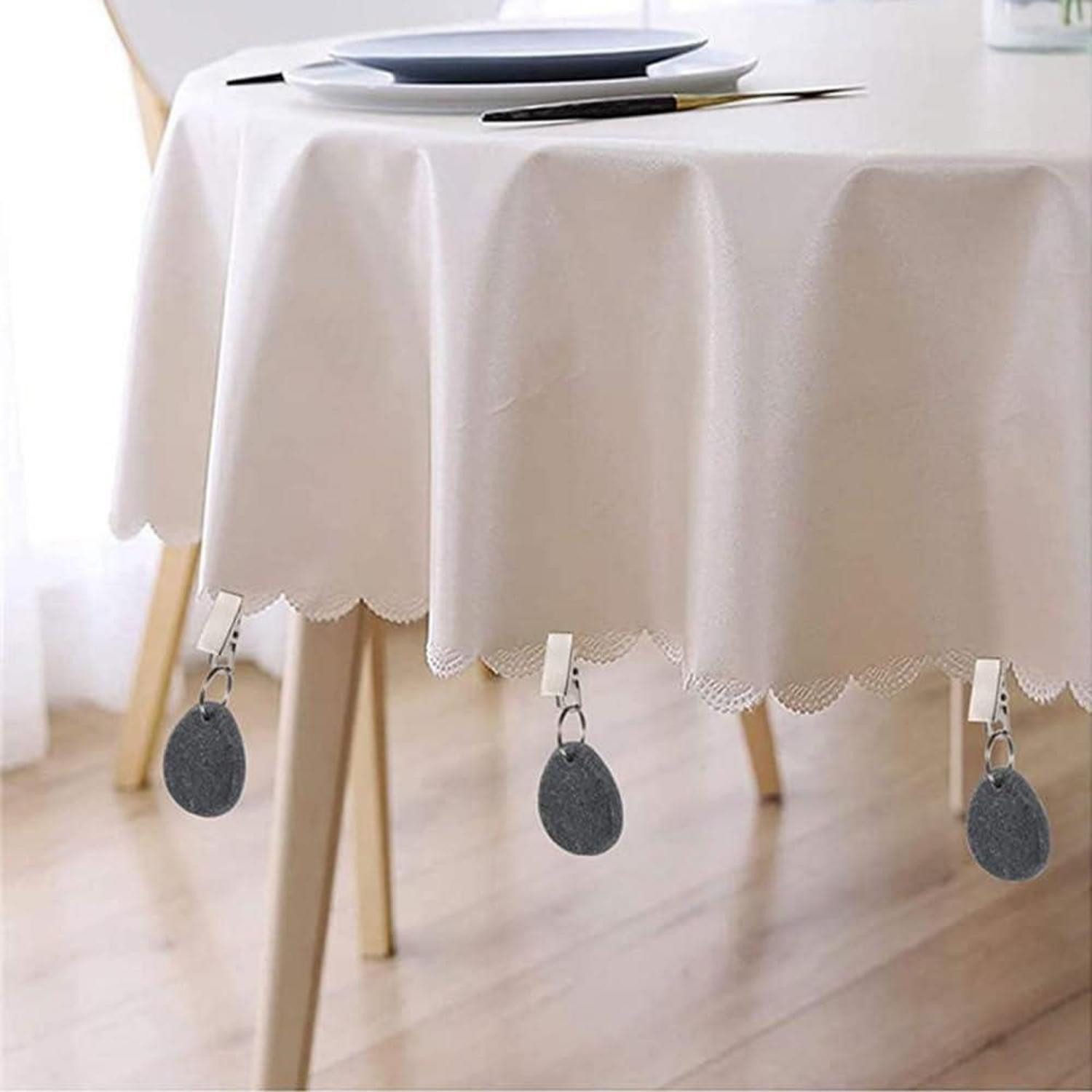 HKzzy Tischtuchklammer 8 Stück Marmor Tischdeckenbeschwerer Gewichte Clips Tischdekoration, Tischklammer, Tischdeckenklammer