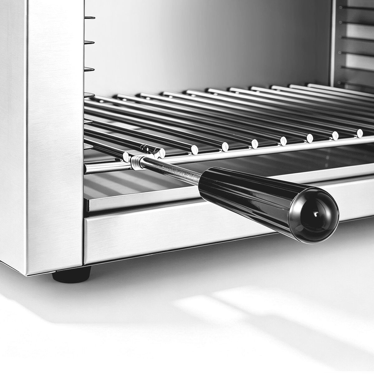 GastroHero Warmhalteplatte Elektro Salamander ECO 610 2 kW Edelstahl Grill, Höhenverstellbare Heizelemente, zwei separate Heizzonen – Bild 4 von 5