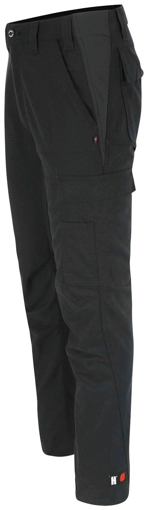 schwarz Arbeitshose mit Schnalle einstellbar Torex (Spar-Set, Herock 130cm) Multi-Pocket, inkl.Stretchgürtel, 4-Wege-Stretch, mit bis Coolmax®-Technologie Flaschenöffner,