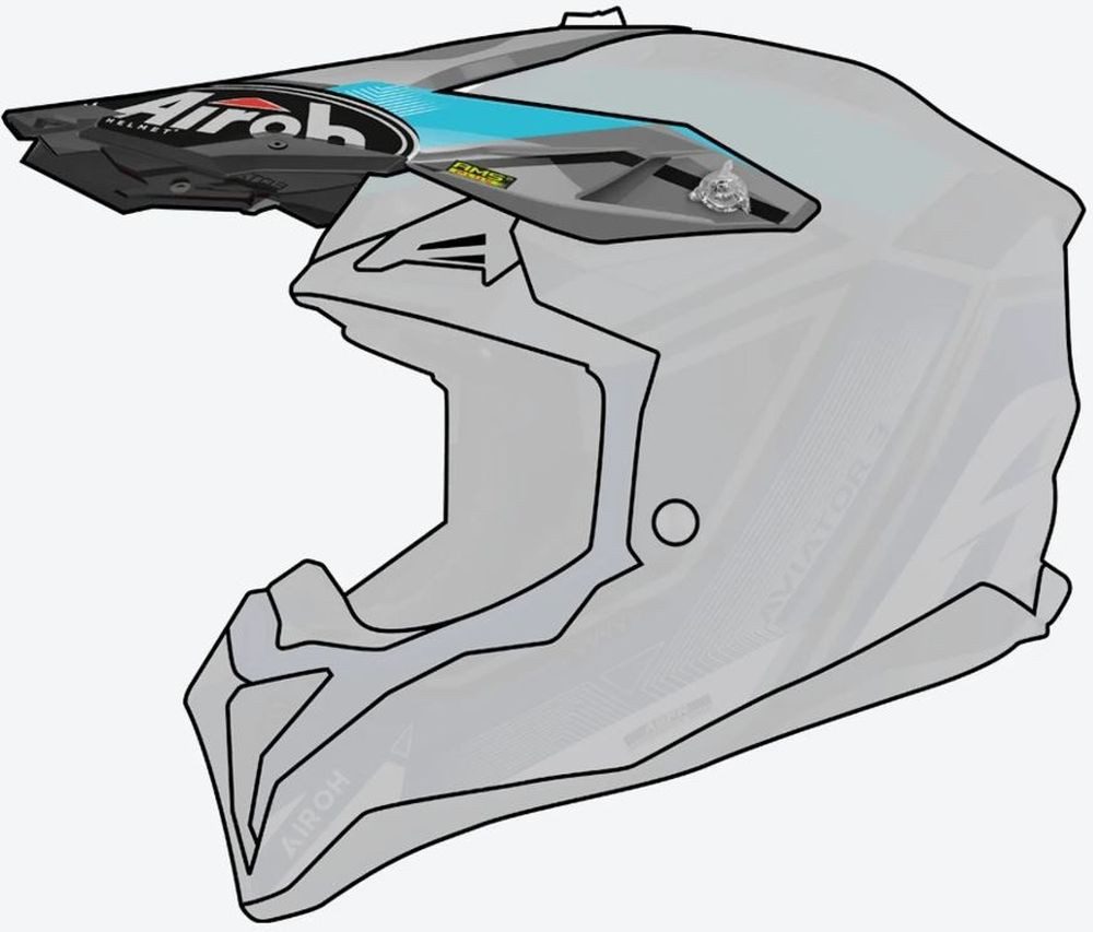 Airoh Motorradhelm Aviator 3 Peak League Blue Gloss