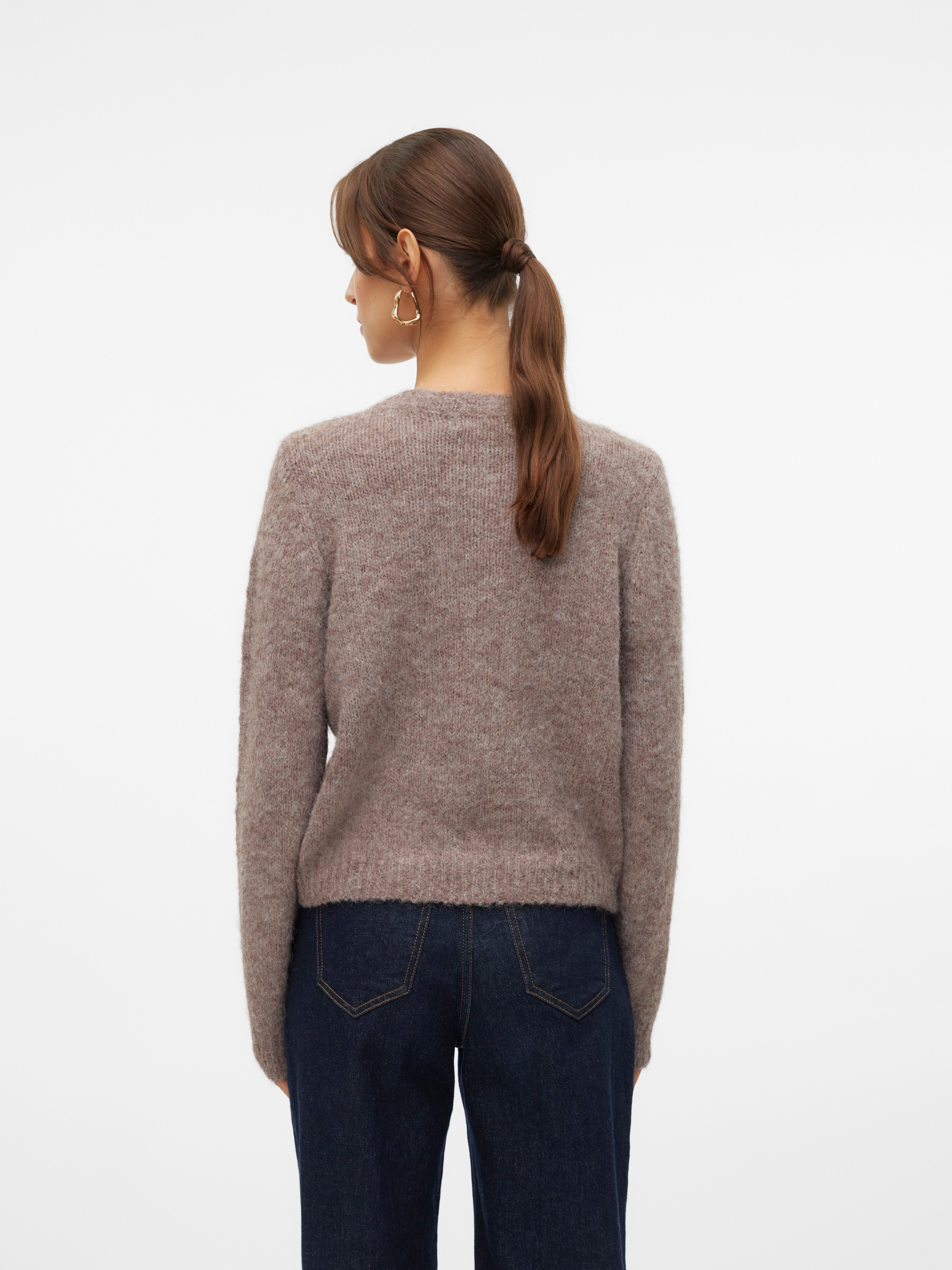 Vero Moda Strickjacke VMNOVAH LS O-NECK BUTTON CARDI GA NOOS Materialmix, regular fit – Bild 5 von 5