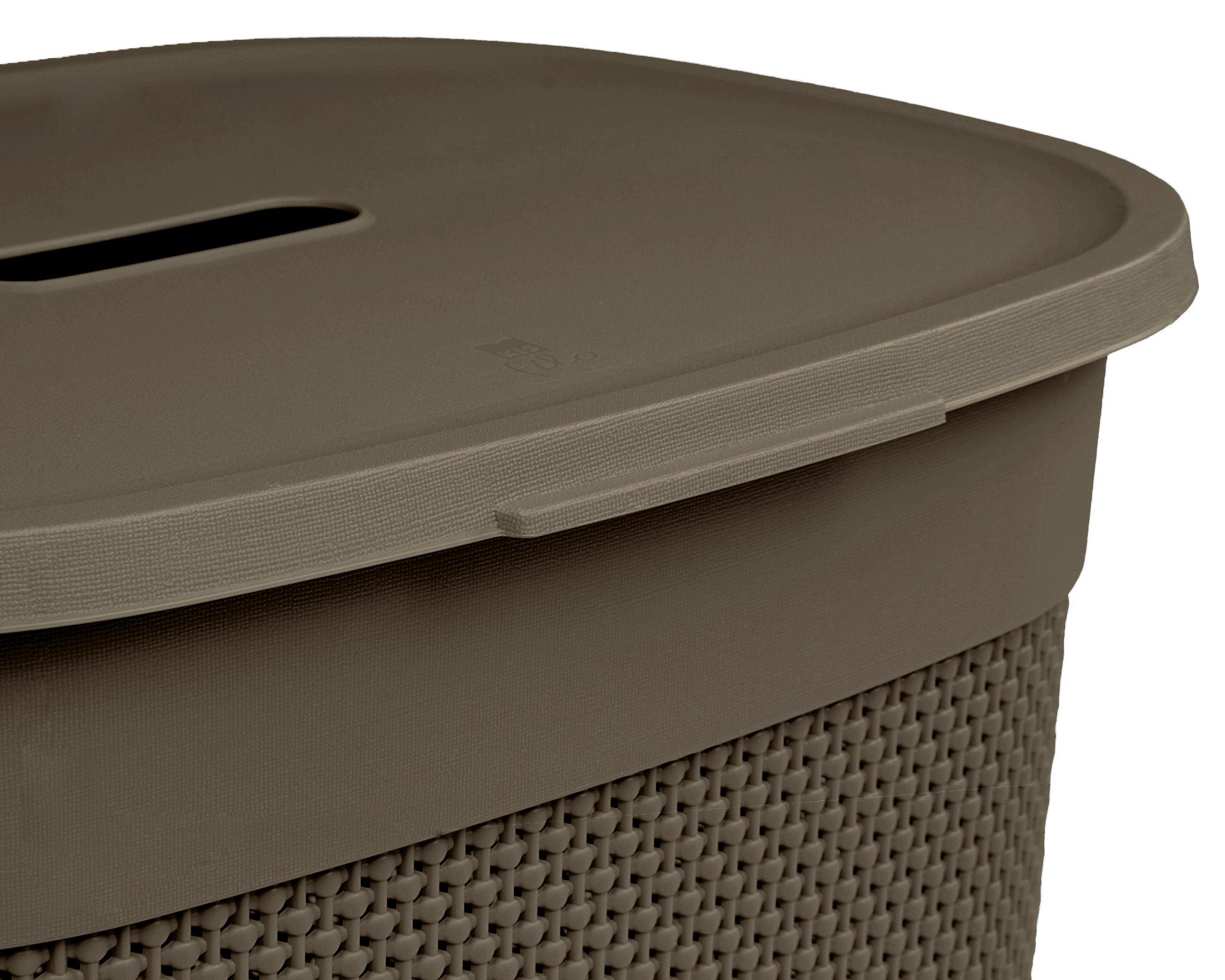 Cappucino ONDIS24 Kunststoff Verarbeitung Filo italienisches gut edle belüftet, aus Wäschekorb Wäschebox neues Design, Liter, 55