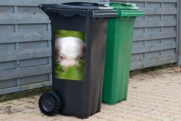 MuchoWow Wandsticker Schwein - Tiere - Groß (1 St), Mülleimer-aufkleber, Mülltonne, Sticker, Container, Abfalbehälter