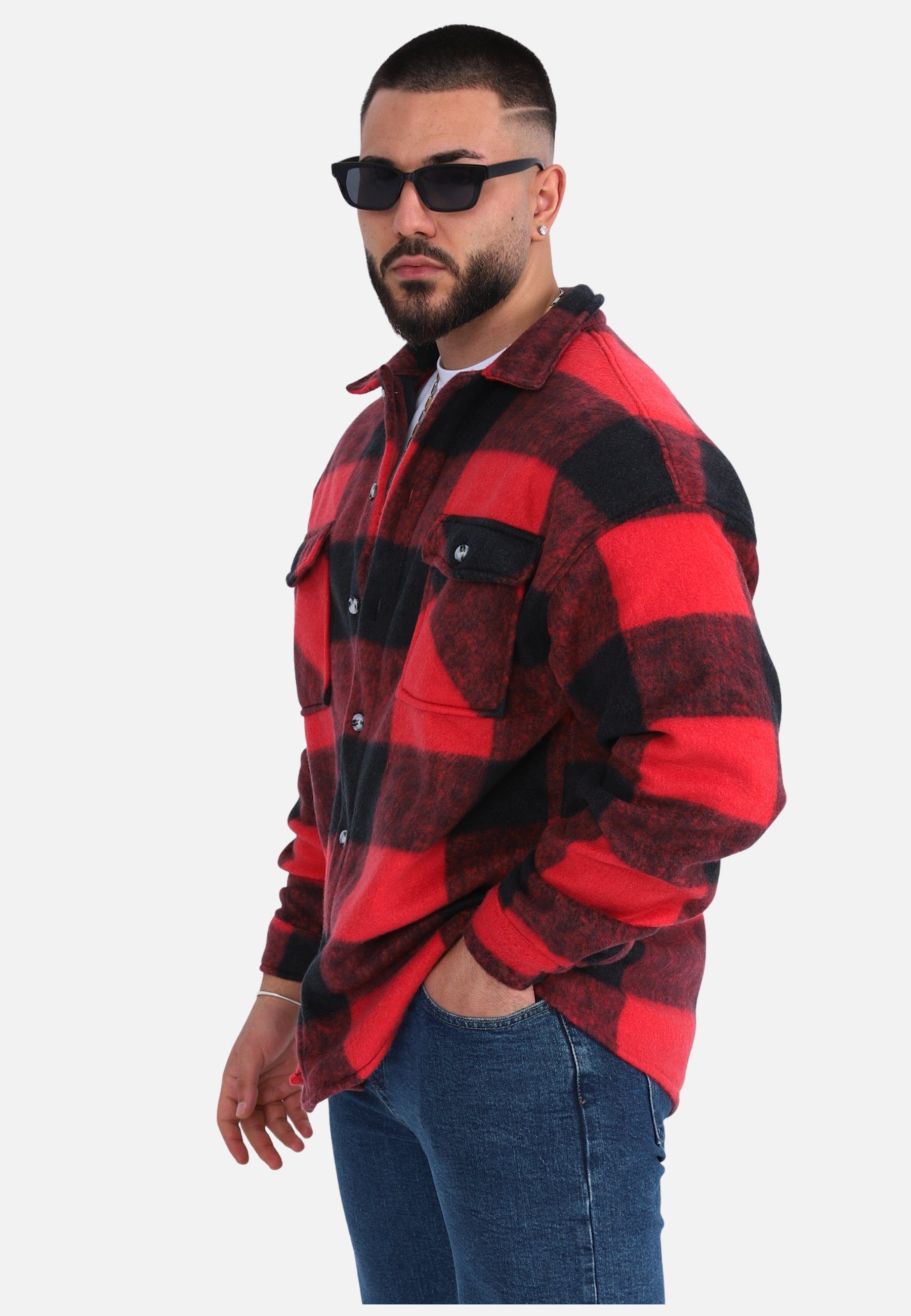 COFI Casuals Hemdjacke Herren Fleece Hemdjacke günstig online kaufen