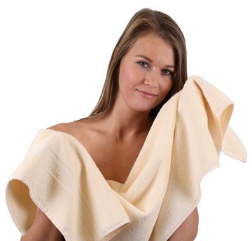 Betz Handtuch Set 10-TLG. Handtuch-Set Classic Farbe beige und orange, 100% Baumwolle