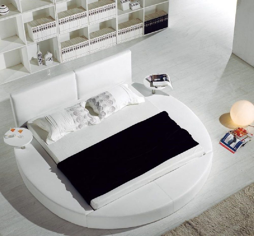Xlmoebel Rundbett Rundes Polsterbett mit modernem Design und hochwertigem Textilbezug (Bett, Bett B038), Hergestellt in Europa