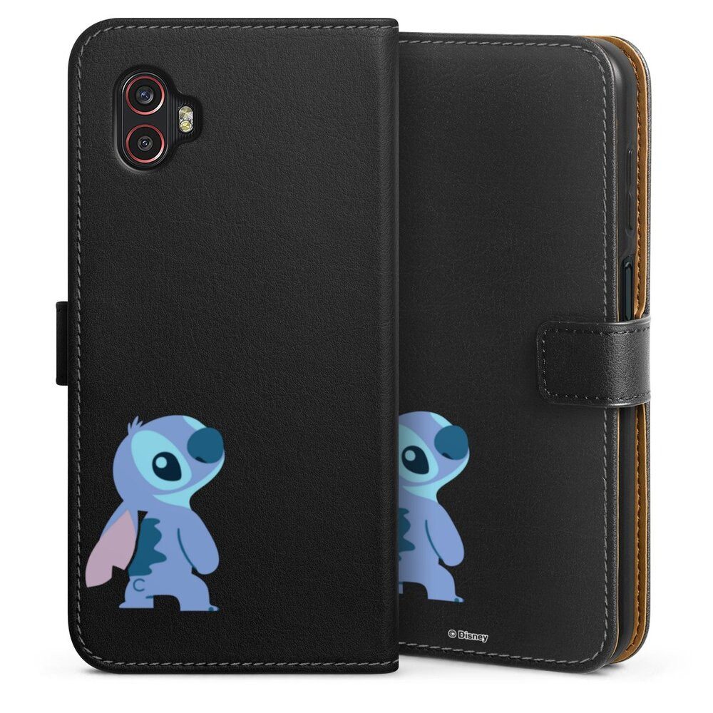 DeinDesign Handyhülle Lilo & Stitch Fanartikel Disney Stitch Smiling, Samsung Galaxy XCover 6 Pro Hülle Flip Case Klapphülle