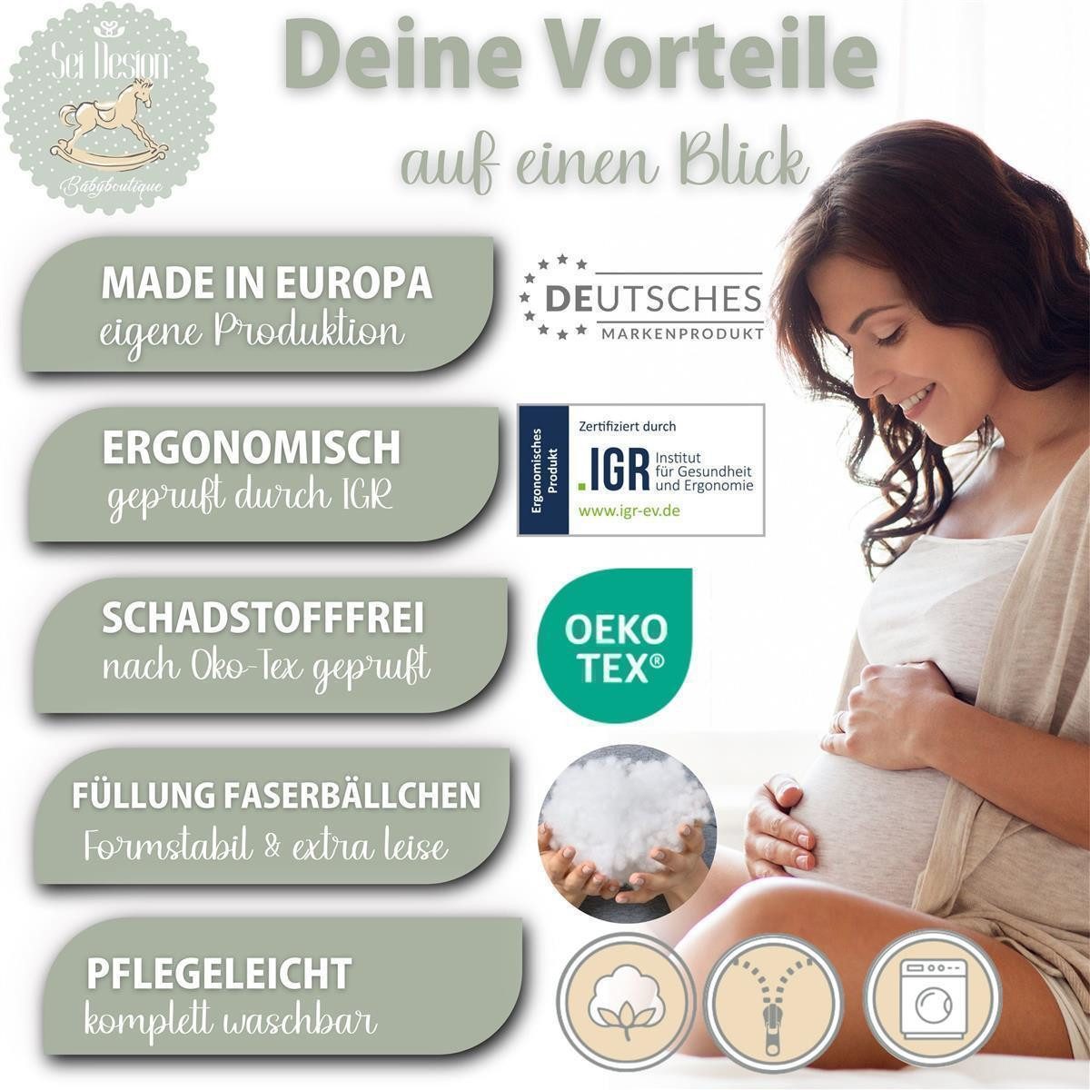 SEI Design Stillkissen Seitenschläferkissen Babynestchen Kuschelnest XXL, S günstig online kaufen