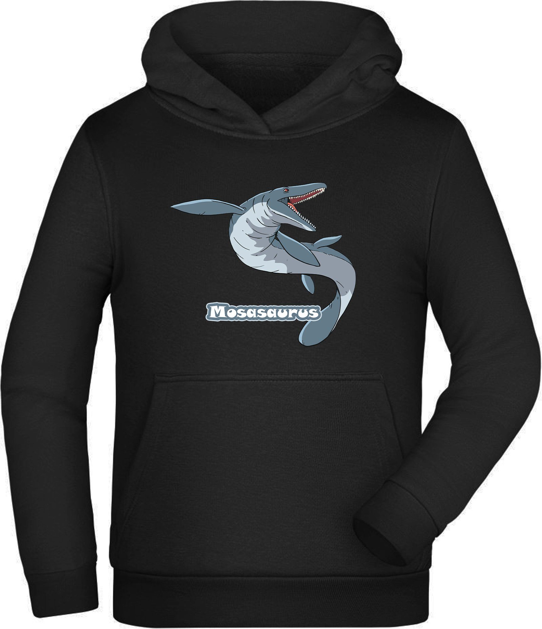 Kinder Kapuzen mit i51 Sweatshirt Hoodie Mit MyDesign24 Kapuzensweater Aufdruck, Print - Mosasaurus